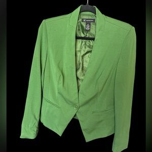 INC International Concepts Green Women's Single Button Blazer medium